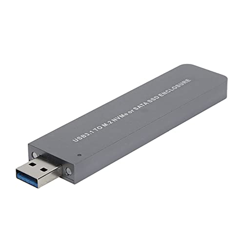 Bewinner M.2 NVMe SSD-Gehäuse, Externes USB 3.1 zu NGFF Tool-Free Dual Protocol Typc-A Case Support UASP für OS X, für, für 7/8/10. von Bewinner