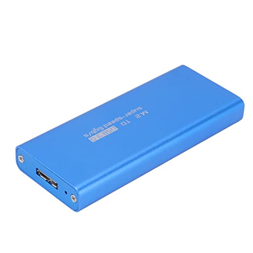 Bewinner MSATA auf USB3.0 Gehäuse Adaptergehäuse, 6 Gbit/s M.2 auf USB3.0 Gehäuse, Tragbarer MSATA SSD Adapter für 30 X 30 Mm 50 X 30 Mm MSATA SSD Festplatte Blau von Bewinner