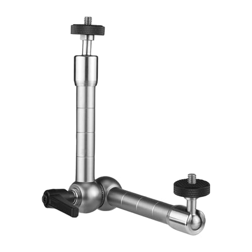 Bewinner Magischer Arm Kamera Halterung, Artikulierende Halterung mit Doppeltem Kugelkopf, U-förmiger Rille, Premium-Aluminium Legierung Edelstahl, für DSLR-Kamera (11 Zoll RJ088) von Bewinner