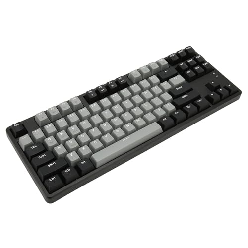 Bewinner Mechanische Gaming-Tastatur, Rote Schalter-Computertastatur, 87 Tasten, Kompakte PC-Tastatur, Kabellose Kabelgebundene BT 5.0-Tastatur für PC, Laptop, Desktop von Bewinner