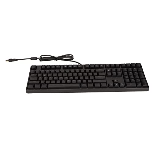 Bewinner Mechanische Gaming-Tastatur, Weiße LED-Hintergrundbeleuchtung, Kabelgebundene USB-Tastatur mit Braunen Schaltern, 108 Tasten, Ergonomische One-Key-Rechnerfunktion, Kabelgebundene von Bewinner