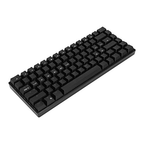 Bewinner Mechanische Tastatur, 1800 MAh Akku, Kabelgebundene Tastatur, 82 Tasten RGB, 3 Verbindungsmodi, Schwarz, Ergonomisches Layout, Computertastatur für Büro, 5 V DC (14) von Bewinner