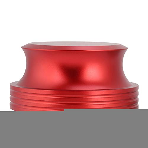 Bewinner Metallscheibenstabilisator, langlebiges Aluminium Schallplattengewicht Klammer Feinstfaser Pressscheibenoberfläche Hochpräziser Scheibenstabilisator für LP-Schallplattenspieler(rot) von Bewinner