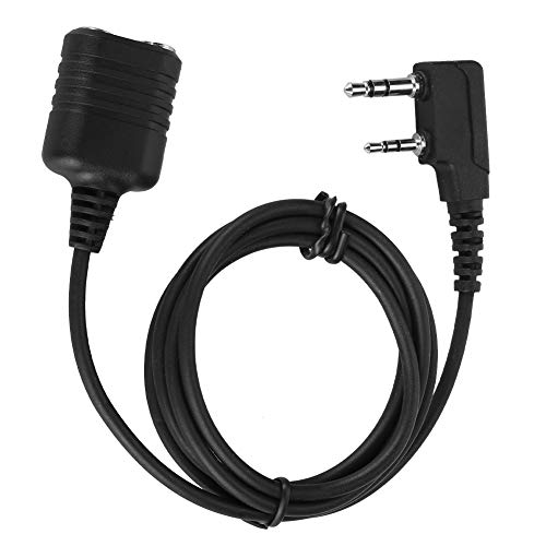 Bewinner Mikrofon-Verlängerungskabel für Kenwood , K 2-poliges Handmikrofonkabel für Walkie-Talkie-Radio, 2-poliges Typ K Lautsprechermikrofon von Bewinner