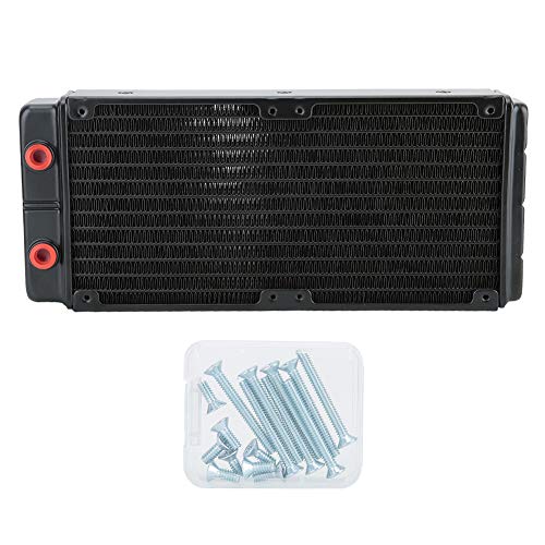 Bewinner PC-Wärmetauscher, 45-mm-Doppelkern-Wasserkühler mit 24 Rohren, 2-lagiges 24-Rohr-Design Gewährleisten CPU-Stabilität und -Reichtheit, Einfache Installation, Umfassende Kompatibilität von Bewinner