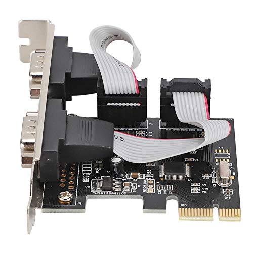 Bewinner PCI-E auf Serielle Schnittstellenkarte, PCI-E auf Dual Serial Port Controller-Karte, Unterstützung für DOS, 8/7/Vista/XP/2000/Server 2003-2008 32/64-Bit, PCI-E auf von Bewinner