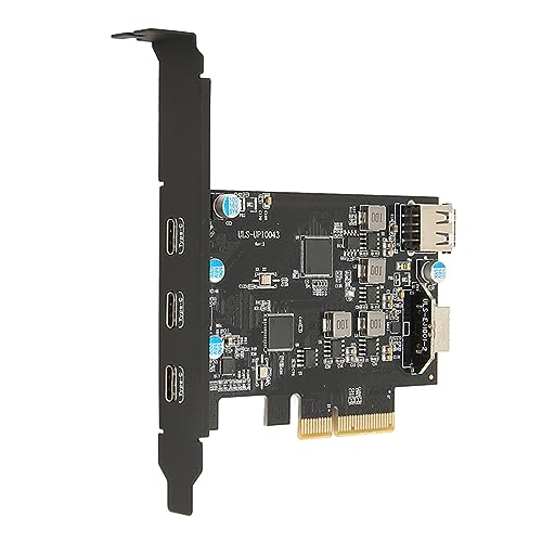 Bewinner PCI E zu USB 3.2 3-Port-Erweiterungskarte, 20 Gbit/s PCI Express USB-Erweiterungskarte, Interner Konverter PCI Express-Erweiterungskarte für Desktop-PC-Karte, Keine Zusätzliche von Bewinner