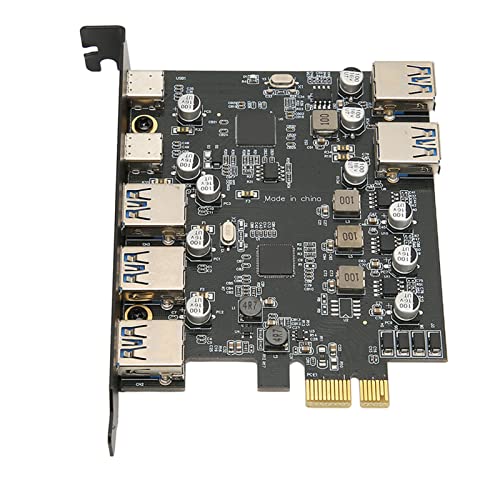 Bewinner PCI E zu USB-Erweiterungskarte, 5 Gbit/s 7 Ports PCI Express USB 3.0-Hub-Controller-Adapter für Desktop-Unterstützung 10 8 7 XP von Bewinner