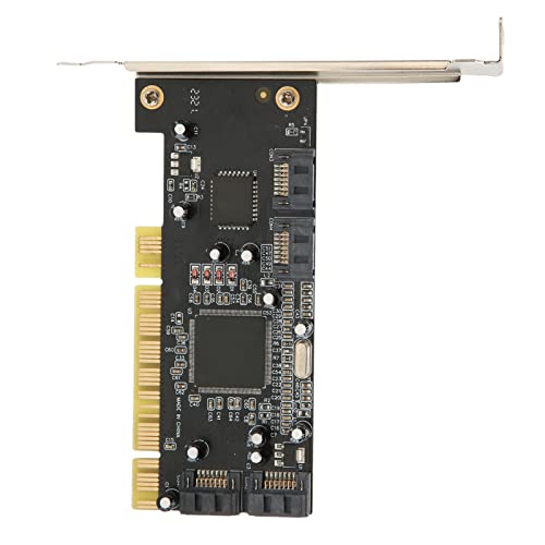 Bewinner PCI-zu-4-Port-Karte, 4 Unabhängige Serial ATA-Kanäle, PCI-Controller mit 1,5 Gbit/s Übertragung, Erweiterungskarte für Desktop-Computer HDD SSD von Bewinner