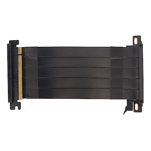 Bewinner PCIE 4.0 16x Flexibles Kabel, Grafikkarten-Verlängerungskabel, Flexible Hochgeschwindigkeits-Extenderkarte, 180-Grad-Adapter, GPU-Verlängerungskabel für RTX 4090 für RX 7900 XT (Schwarz) von Bewinner