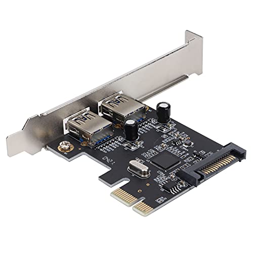 Bewinner PCIE USB 3.0 Karte, 2 Ports PCI Express zu USB Erweiterungskarte, 5 Gbit/s PCI-e USB3 Hub Controller Adapter für Desktop PC von Bewinner