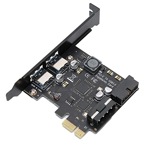 Bewinner PCIe USB 3.0-Karte, PCI-E zu USB 3.0 20PIN-Erweiterungskarte, STW-3002 PCI Express-Karte für Desktop-Computer, 5 Gbit/s PCIe USB Hub-Controller-Adapter für Win2000 / XP/Vista / von Bewinner