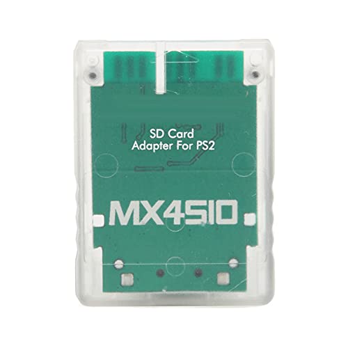 Bewinner PS2 MX4SIO SIO2SD-Kartenleser-Adapter, Handgefertigter Stabiler Ersatz-MX4SIO-TF-Kartenadapter für PS2(Transparentes Weiß) von Bewinner