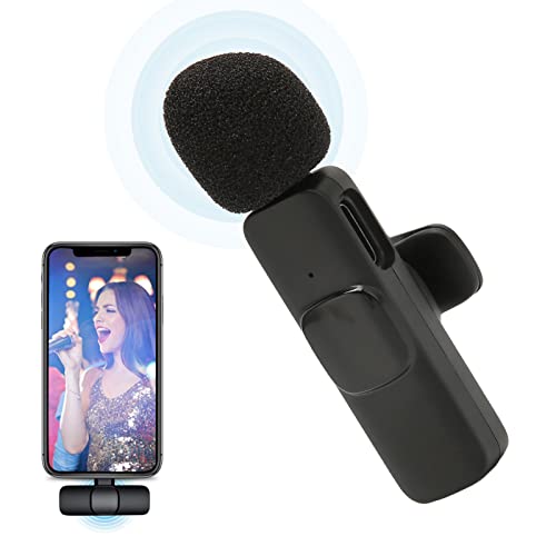 Bewinner Plug Play Wireless Lavalier-Mikrofon, Automatisches Pairing Typ C -Ansteckmikrofon, Lavalier-Mikrofon für Den Live Videoaufnahmen von Bewinner