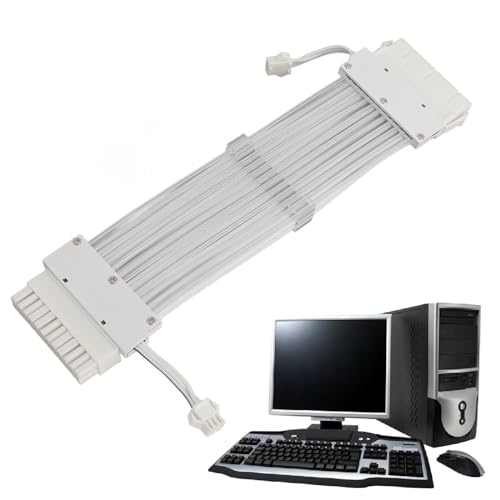 Bewinner RGB Netzteilkabel, Professionelle ARGB Beleuchtung, 18 AWG, 24 polig, Stecker auf Buchse, Doppellagiges Netzteil Verlängerungskabel, 9,6 Zoll, für E ATX, ATX und Micro ATX Bewinner RGB Netzteilkabel, Professionelle ARGB Beleuchtung, 18 AWG, 24 polig, Stecker auf Buchse, Doppellagiges Netzteil Verlängerungskabel, 9,6 Zoll, für E ATX, ATX und Micro ATX von Bewinner