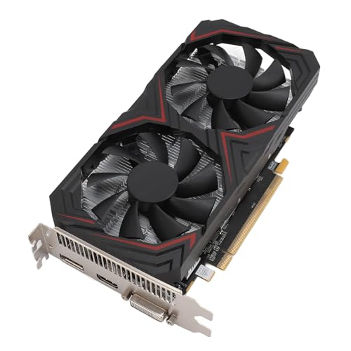 Bewinner RX 580 8 GB-Grafikkarte, 256-Bit-GDDR5-Grafikkarte mit Zwei Lüftern, PCI Express 3.0-Gaming-Grafikkarte, DVI HDMI DP-Desktop-Grafikkarte von Bewinner