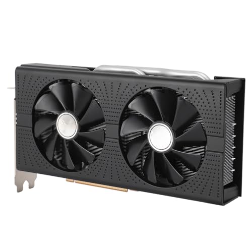 Bewinner RX 590 8 GB Computer-Video-Grafikkarte, RX590 256Bit 2304SP GDDR5-Gaming-Grafikkarte, DP HDMI DVI-Ausgang, PCI Express 3.0, RX590 DirectX12 Desktop-PC-Grafikkarte mit Zwei Lüftern von Bewinner