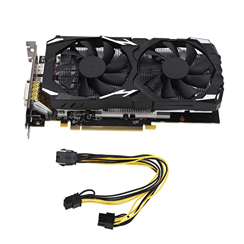 Bewinner RX580 Grafikkarte, 8 GB GDDR5 256-Bit-Computer-Grafikkarte mit Zwei Lüftern 1284/7000 MHz, Desktop-Computerspiel-Diskrete Grafikkarte mit HDMI, 3 X DP für Computer von Bewinner