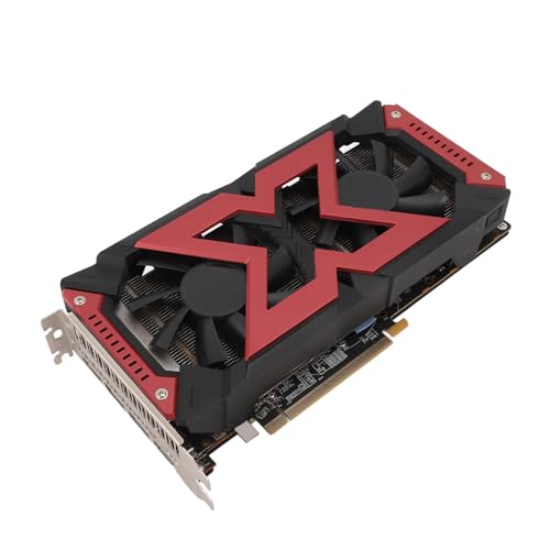 Bewinner RX580-Grafikkarte, 8 GB GDDR5 256-Bit-Gaming-Grafikkarte, 1286 MHz Kernfrequenz, Unterstützung 4096 X 2160, Zwei Lüfter, PCI Express 3.0 X16, für Desktop-PC-Gaming von Bewinner