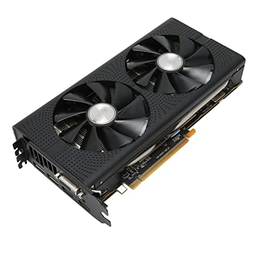 Bewinner RX580-Grafikkarte, 8 GB GDDR5 256-Bit-PC-Gaming-Grafikkarte, 2XDP, 2XHDMI, DVI D, PCI Express 3.0-Grafikkarte mit 2 Lüftern für Desktop-Computer-Gaming-GPU von Bewinner