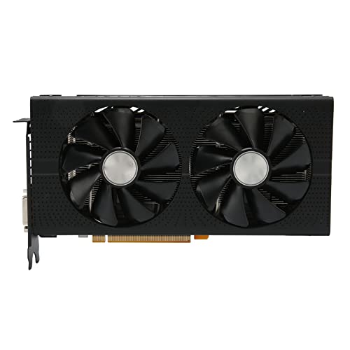 Bewinner RX580-Grafikkarte, 8G GDDR5-Computergrafikkarte mit Zwei Lüftern, 256-Bit-Unterstützung DVI D 2 DP-Schnittstelle 2 HD-Multimedia-Schnittstelle Gaming-Grafikkarte von Bewinner