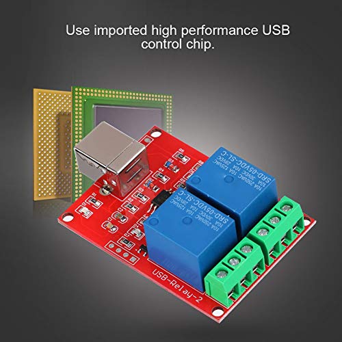 Bewinner Relaismodul, 2-Kanal-USB-Computer-Switch-Modul Für WIN7, XP 32-Bit-, 64-Bit-System, PC Smart Relay-Switch-Antriebsmodul-Erweiterungskarte von Bewinner