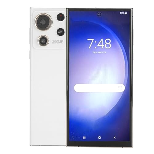 Bewinner S24 Ultra Entsperrtes Smartphone 12+256 GB, 6,8 Zoll 1440 X 3040 Handy 6800 MAh – Gesichtserkennung, 2,4 G 5 G WiFi, Bluetooth, 32 MP Dual-Kamera (White) von Bewinner