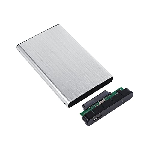 Bewinner SSD-Festplattenlaufwerk, USB 3.0 Bis 2,5 3.0-Festplattengehäuse Externes Werkzeugfreies Gehäuse, 6-Gbit/S-Festplattengehäuse aus Aluminiumlegierung, Schwarz und Silber (Silber) von Bewinner