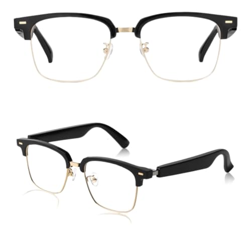 Bewinner Smart Glasses Bluetooth 5.3 - IPX67 Wasserdicht Smart Brille mit Berührungssteuerung, Blue Light Glasses Integriertes Mikrofon & Lautsprecher für Alle Smart Geräte, Sprachassistent von Bewinner