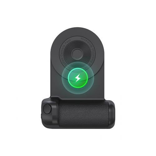 Bewinner Smartphone Kamera Griff – 3300 MAh Kabellose Powerbank, Magnetischer Handygriff, Handy Fotohalter Shiftcam, Schnappgriff für Videoaufnahmen (Black) von Bewinner