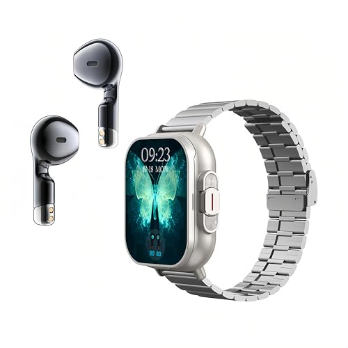 Bewinner Smartwatch mit Kopfhörer – Innovatives 2-in-1 Design, 2,01-Zoll Bildschirm Smartwatch,Kabellose Headset Fitness Tracker Uhr mit Kopfhörer für & Android (Silberner Bewinner Smartwatch mit Kopfhörer – Innovatives 2-in-1 Design, 2,01-Zoll Bildschirm Smartwatch,Kabellose Headset Fitness Tracker Uhr mit Kopfhörer für & Android (Silberner von Bewinner
