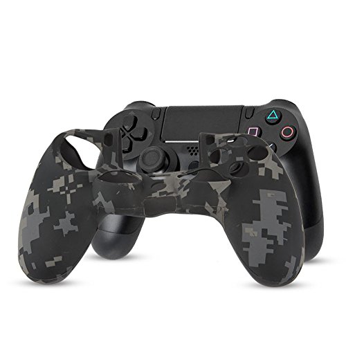 Bewinner Soft Silikon Ärmel Schutzhülle für PS4 Controller Staubdichte Schutzhülle Griffabdeckung für PS4 Controller Protective Case for PS4 Controller(Grau) von Bewinner