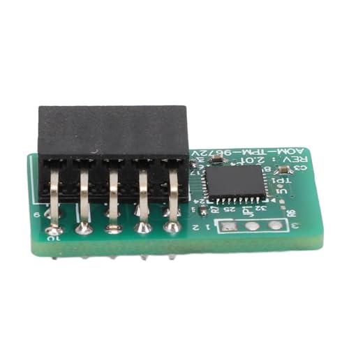 Bewinner TPM 2.0-Modul, 10-poliges Modul-Motherboard, Kompatibel mit TPM2.0-Remote-Karte, AOM TPM 9672, Vertikales SPI für Bewinner TPM 2.0-Modul, 10-poliges Modul-Motherboard, Kompatibel mit TPM2.0-Remote-Karte, AOM TPM 9672, Vertikales SPI für von Bewinner