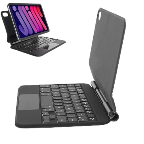 Bewinner Tastaturhülle für 6 2021, Touchpad-Tastatur mit Hintergrundbeleuchtung, Magnetisch Schwebender Cantilever-Ständer mit Multi-Touch-Trackpad für 8,3 Zoll 6. Generation 2021 von Bewinner