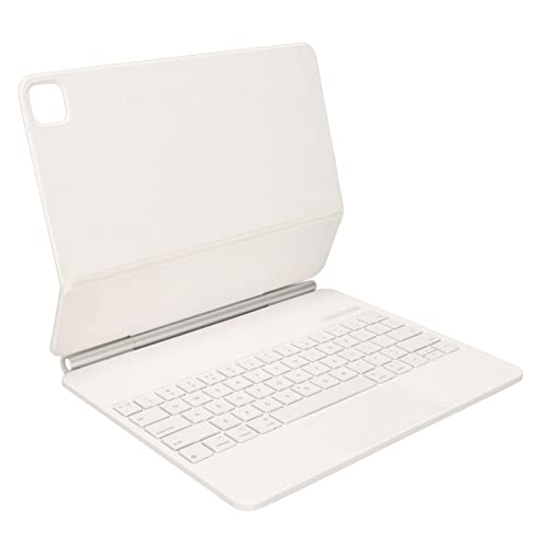 Bewinner TouchPad-Tastaturhülle für IOS-Tablet, Hintergrundbeleuchtete Magnetisch Abnehmbare Drahtlose -Tastatur, für Pad Pro 12,9 Zoll Tablet der 5, 4. und 3. Generation (Weiß) von Bewinner