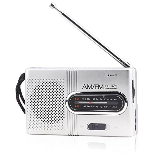 Bewinner Tragbarer AM/FM Radio Stereo Lautsprecher Empfänger Musik Player Persönlicher Walkman Radio mit Teleskopantenne Taschenradio Empfänger für den Außenbereich von Bewinner