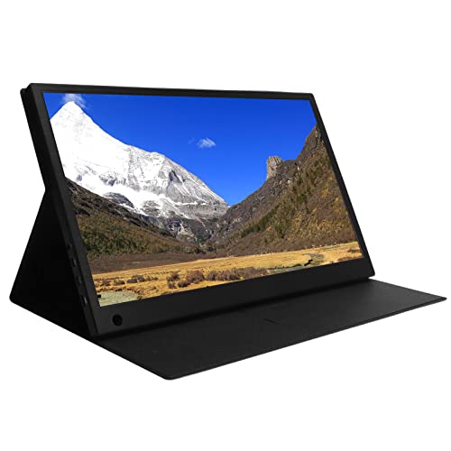 Bewinner Tragbarer Monitor, 15,6-Zoll-1080P-FHD-Laptop-Monitor, Zwei Lautsprecher, Ultradünner Externer Computerbildschirm, Externer Monitor für Laptop-PC-Telefon von Bewinner