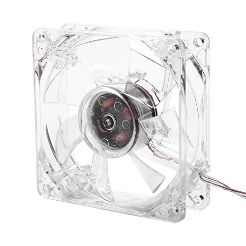 Bewinner Transparenter Lüfter mit 4 Farblampen, 800 U/min, für PC von Bewinner