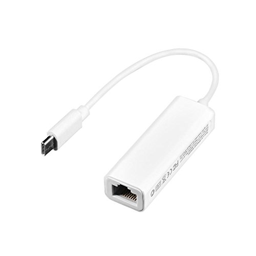 Bewinner Typ-C auf RJ45 Adapter, Tragbar USB 3.1 Typ-C auf RJ45 100 Mbps Ethernet LAN Netzwerkadapter Konverter für MacBook USB-C Laptop von Bewinner