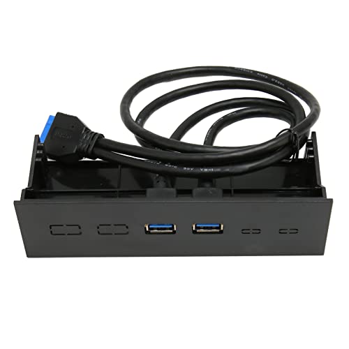 Bewinner USB 3.0 Frontpanel Hub, Optisches Laufwerk 5,25 Zoll 19 Pin Panel Computer Erweiterungskarte, 2 Port USB 3.0 Frontpanel für Computergehäuse von Bewinner