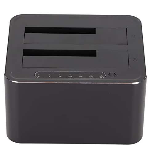 Bewinner USB 3.0 zu Festplatten Dockingstation mit 2 Einschüben für 2,5/3,5 Zoll HDD SSD, Externes 5 Gbit/s Aluminium Festplatten Dock, Unterstützt Max. 32 TB, mit Festplattenkloner für von Bewinner