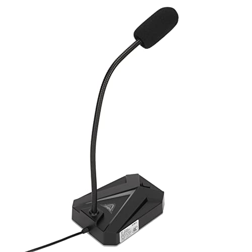 Bewinner USB 360° Verstellbares Computermikrofon mit RGB-Licht, USB-Mikrofon mit Schwanenhals-Rauschunterdrückung für die Aufzeichnung von Gaming-Meetings (Spielen) von Bewinner