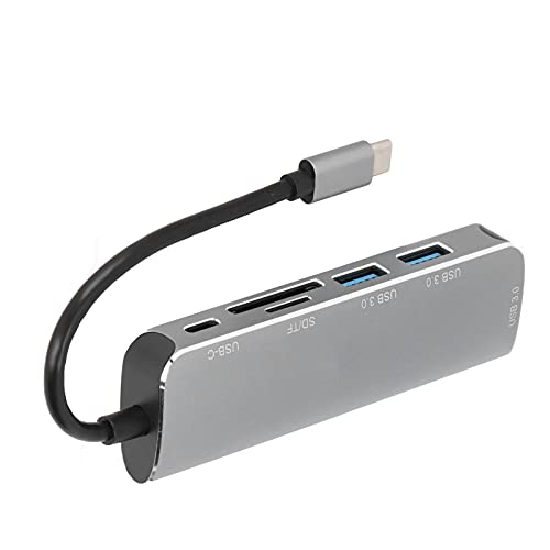 Bewinner USB C Hub, 6 in 1 Multiport USB Hubs, USB Splitter Adapter mit 2 USB 3.0 Ports, für Tablets, Mobiltelefone, Notebooks mit USB C Schnittstelle, Datenübertragung von Bewinner