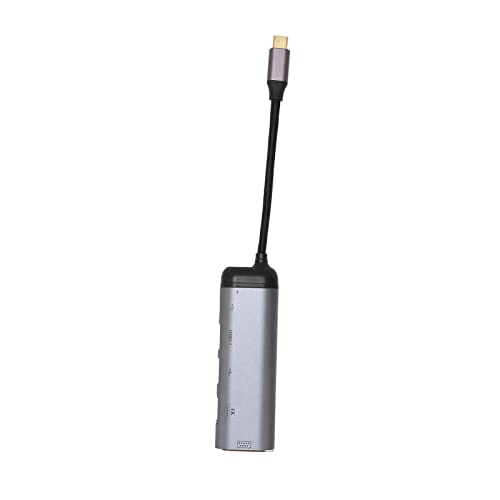 Bewinner USB C auf USB3.0 Hub 6 Ports, 6 in 1 Typ C Stecker auf VGA Adapter, Dockingstation mit Mehreren Ports Unterstützt HD Multimedia Interface USB2.0 Typ C2.0 PD100W von Bewinner