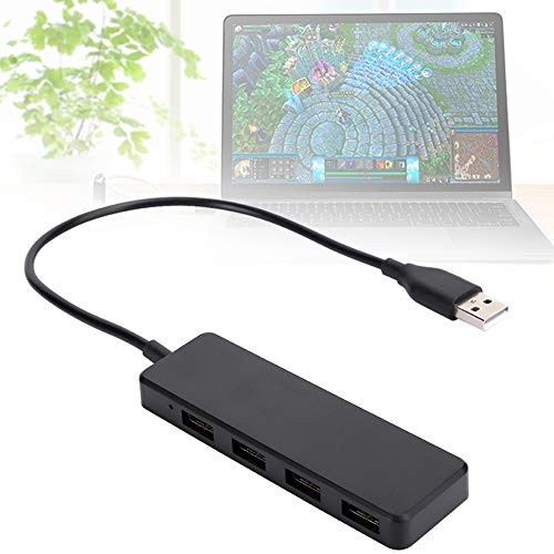 Bewinner USB-Hub, 4-in-1-Daten-Hub Multi-Hub-Anschluss Erweiterungs-Plug-Play Kein Treiber Tragbar Blaulicht Ultra-Slim-Daten-USB-Hub für Winde 10/8//XP/Li-Nux/OS für Computer PC Laptop von Bewinner