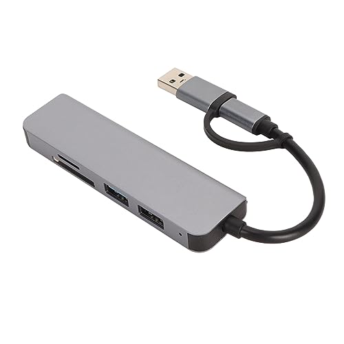 Bewinner USB-Hub 3.0, 5-in-1-Multiport-Adapter, USB 3.0-Hub, USB-C-Hub-Multiport-Adapter, USB 3.0-Datenübertragung, SD-TF-Kartenleser, USB-C-Dockingstation für Laptop, MacBook, PC, Drucker von Bewinner