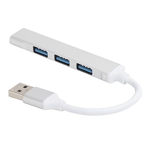 Bewinner USB-Hub-Adapter, Tragbarer -USB3.0-Hub 4-Port-Adapter aus Aluminiumlegierung, Konverter Ultra-High-Speed-5-Gbit/s-Splitter-Zubehör von Bewinner