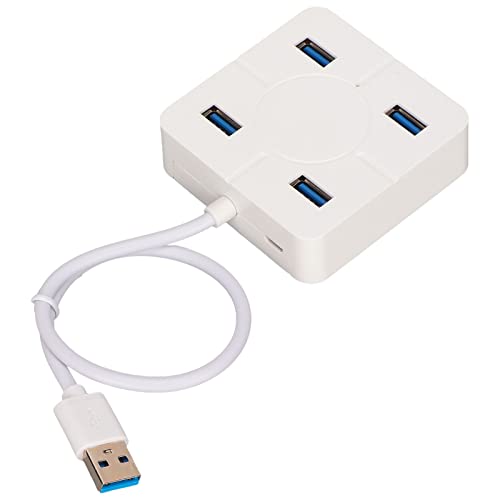 Bewinner USB Hub Hochgeschwindigkeits 480Mbps USB 3.0 Hub mit 4 USB3.0 Datenanschlüssen 1 Ladeanschluss LED Licht USB Spender für für OS X von Bewinner