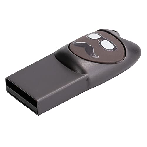 Bewinner USB-Stick, Cartoon Moustache Pattern mit Micro-USB, Schlüsselbund Design Sicherheit Wasserdichter USB 2.0-Flash-Laufwerk für Win 98 oder Höher/PC/OS X/Laptop (Hohes kühles von Bewinner