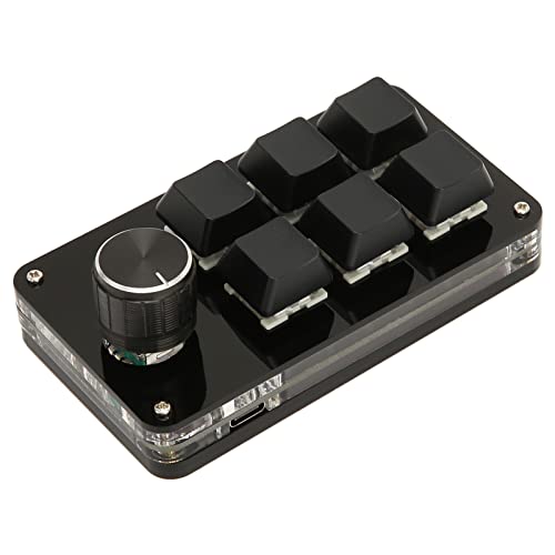 Bewinner USB Tastatur mit 6 Tasten, Gaming Tastatur mit Knopf, Programmierbare DIY Tastatur, RGB Hintergrundbeleuchtung, OSU Gaming Tastatur für Gaming Office von Bewinner